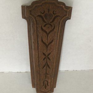 vintage retro homco plastic wood grain look wall pocket scissor pencil holder